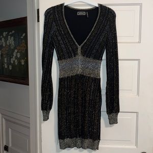 Metallic Knit Dress
